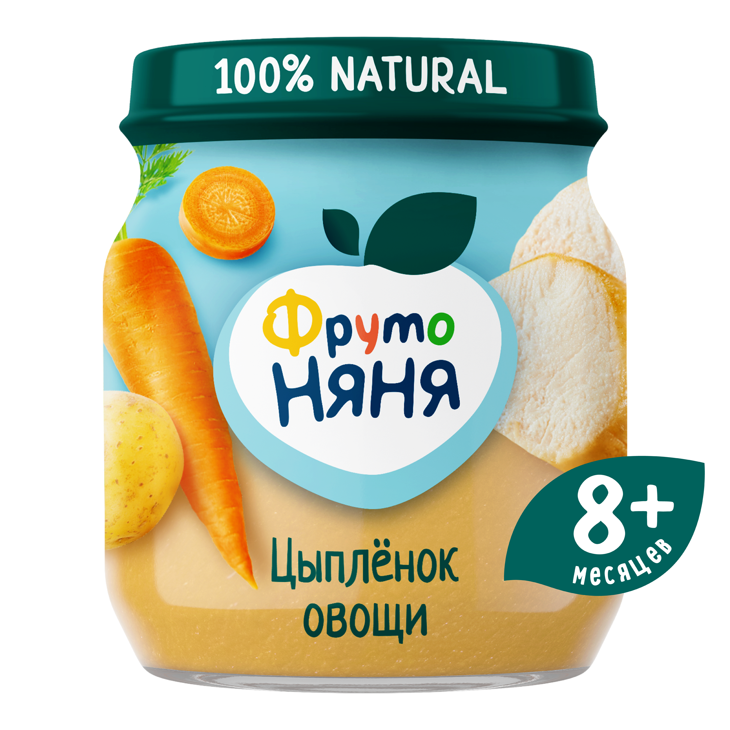 Пюре ФрутоНяня из цыпленка с овощами 100 г, 1 шт.