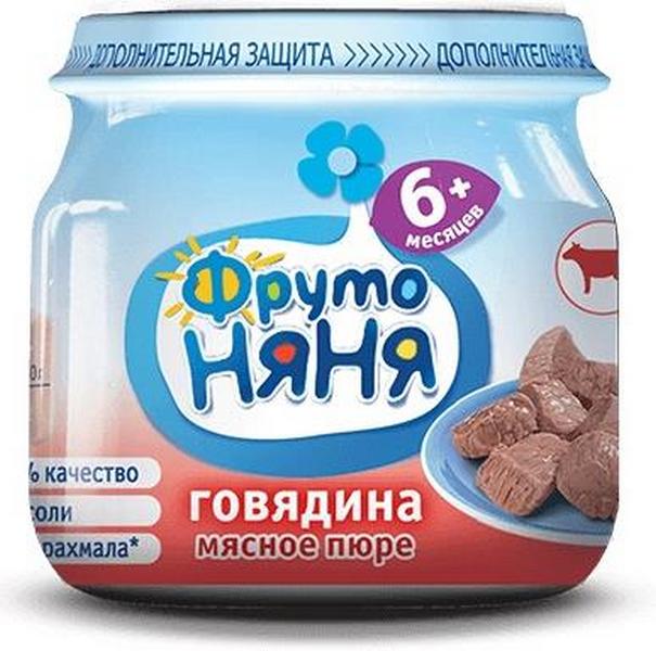 Пюре ФрутоНяня из говядины с 6 месяцев 6 шт х 80 г