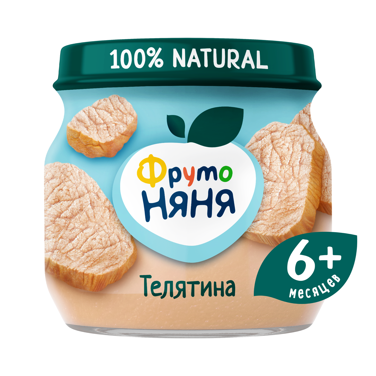 Пюре мясное ФрутоНяня Из телятины с 6 месяцев 80 г, 1 шт.