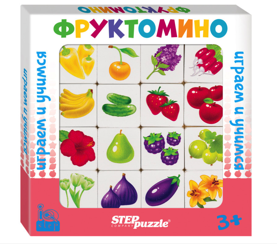 Развивающая игра из дерева IQ step Фруктомино Step Puzzle