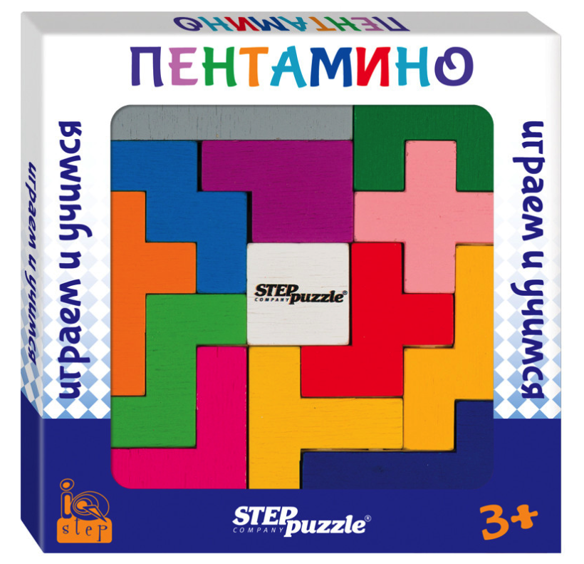 Развивающая игра из дерева IQ step Пентамино Step Puzzle