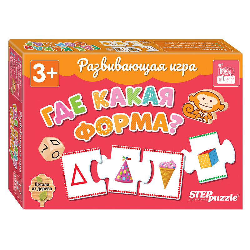 Развивающая игра Step Puzzle Где какая форма? (IQ step