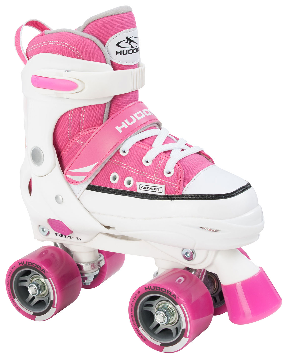 Роликовые коньки раздвижные детские Hudora Roller Skates р. 36-39 Розовые