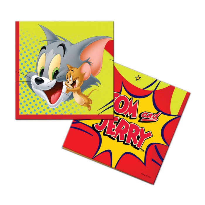 Салфетки бумажные ND Play Tom&Jerry трехслойные, 12 штук 286139