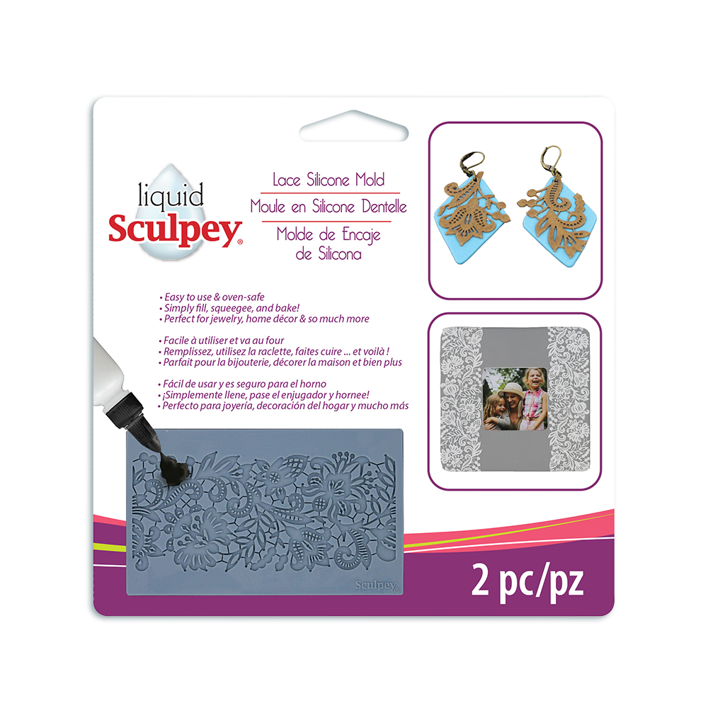 Силиконовая форма для слепков Sculpey Silicone Bakeable Mold Lace APM56