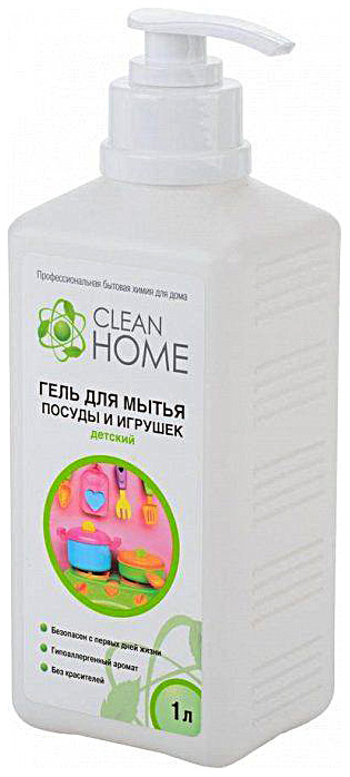 Средство для мытья детской посуды Clean Home Гель с дозатором 1000 мл