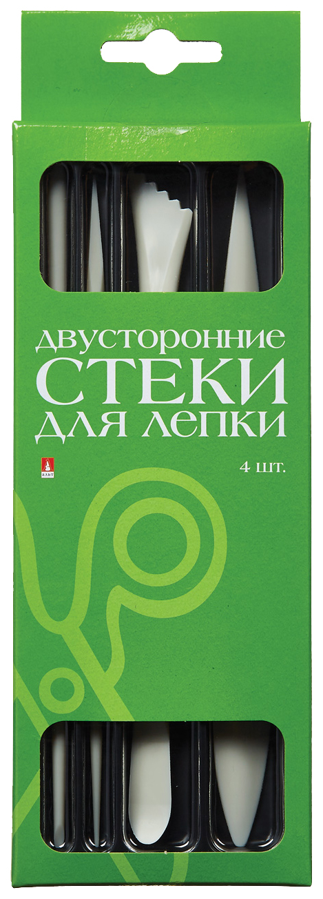 Стеки для лепки №1, двусторонние (пластиковые), 4 штуки