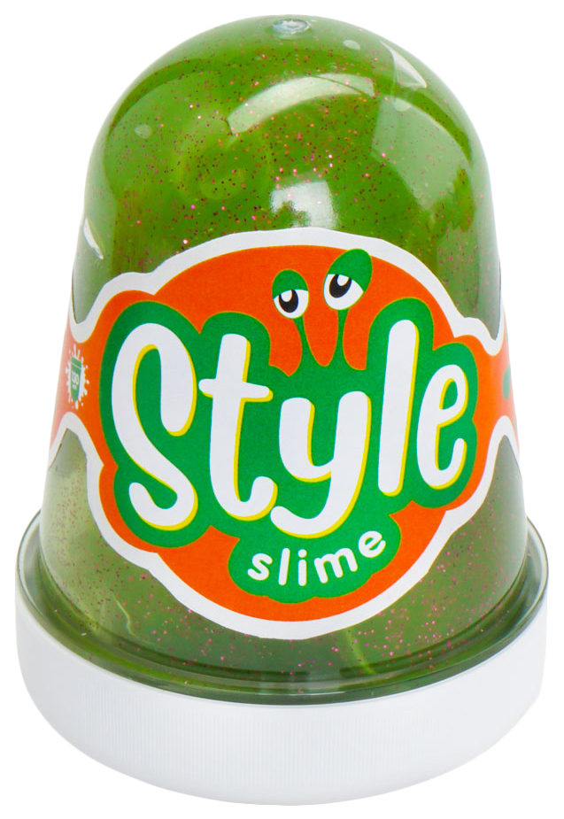 STYLE SLIME блестящий Зеленый с ароматом яблока, 130мл.