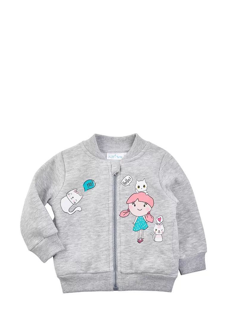 Толстовка детская Kari Baby SS23B00500502, серый, 8