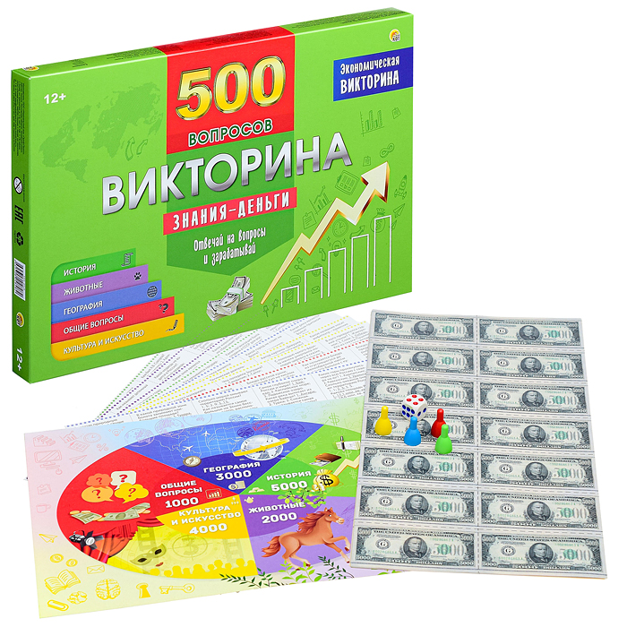 Викторина Рыжий кот 500 вопросов. Знания - деньги. ИН-4928